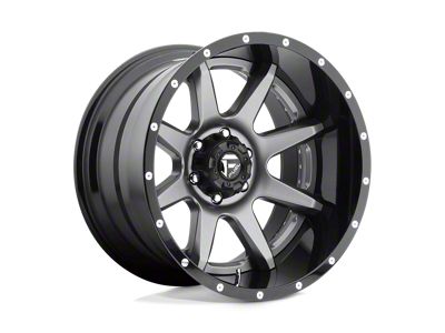 Fuel Wheels Rampage Matte Gunmetal with Black Lip 6-Lug Wheel; 22x12; -44mm Offset (07-14 Yukon)