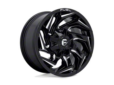 Fuel Wheels Reaction Gloss Black Milled 6-Lug Wheel; 22x12; -44mm Offset (07-14 Yukon)