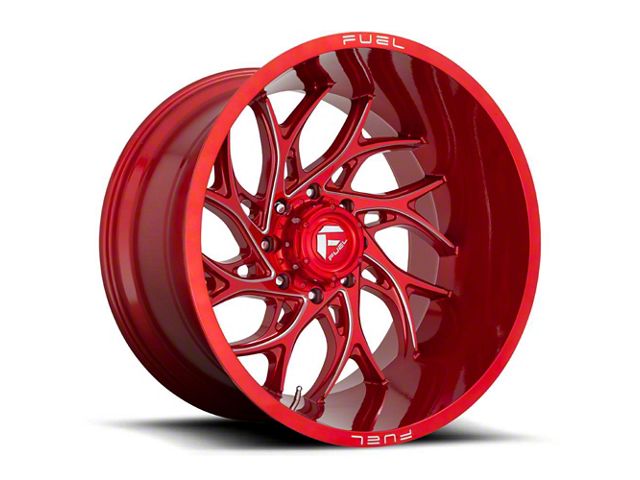 Fuel Wheels Runner Candy Red Milled 6-Lug Wheel; 24x12; -44mm Offset (07-14 Yukon)