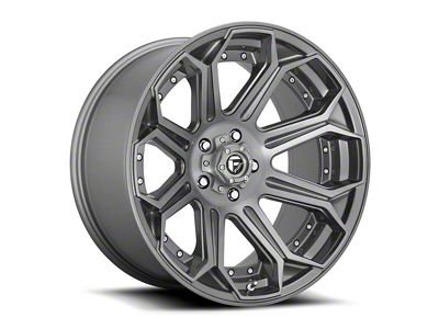 Fuel Wheels Siege Platinum Brushed Gunmetal 6-Lug Wheel; 22x10; -18mm Offset (07-14 Yukon)