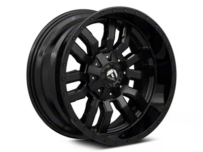 Fuel Wheels Sledge Matte Black with Gloss Black Lip 6-Lug Wheel; 17x8; 35mm Offset (07-14 Yukon)