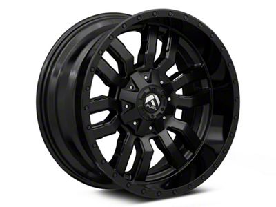 Fuel Wheels Sledge Matte Black with Gloss Black Lip 6-Lug Wheel; 18x8; 35mm Offset (07-14 Yukon)