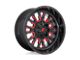 Fuel Wheels Stroke Gloss Black with Red Tinted Clear 6-Lug Wheel; 17x9; 1mm Offset (07-14 Yukon)