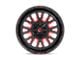 Fuel Wheels Stroke Gloss Black with Red Tinted Clear 6-Lug Wheel; 18x9; -12mm Offset (07-14 Yukon)