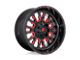 Fuel Wheels Stroke Gloss Black with Red Tinted Clear 6-Lug Wheel; 20x10; -19mm Offset (07-14 Yukon)