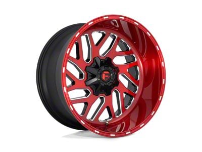 Fuel Wheels Triton Candy Red Milled 6-Lug Wheel; 22x12; -44mm Offset (07-14 Yukon)