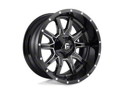 Fuel Wheels Vandal Gloss Black Milled 6-Lug Wheel; 22x12; -45mm Offset (07-14 Yukon)