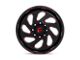 Fuel Wheels Vortex Gloss Black with Red Tinted Clear 6-Lug Wheel; 20x10; -18mm Offset (07-14 Yukon)