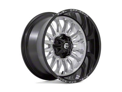 Fuel Wheels Arc Silver Brushed Face with Milled Black Lip 8-Lug Wheel; 22x12; -44mm Offset (08-10 F-250 Super Duty)