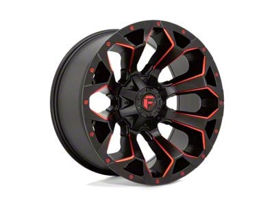 Fuel Wheels Assault Matte Black Red Milled 8-Lug Wheel; 20x9; 20mm Offset (08-10 F-250 Super Duty)