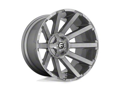 Fuel Wheels Contra Platinum Brushed Gunmetal with Tinted Clear 8-Lug Wheel; 24x14; -75mm Offset (08-10 F-250 Super Duty)