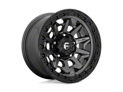 Fuel Wheels Covert Matte Gunmetal with Black Bead Ring 8-Lug Wheel; 18x9; 1mm Offset (08-10 F-250 Super Duty)