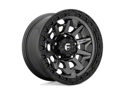 Fuel Wheels Covert Matte Gunmetal with Black Bead Ring 8-Lug Wheel; 18x9; 20mm Offset (08-10 F-250 Super Duty)