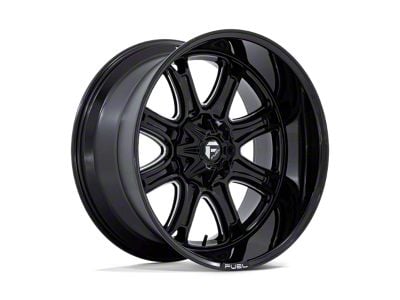 Fuel Wheels Darkstar Gloss Black Milled 8-Lug Wheel; 20x10; -18mm Offset (08-10 F-250 Super Duty)