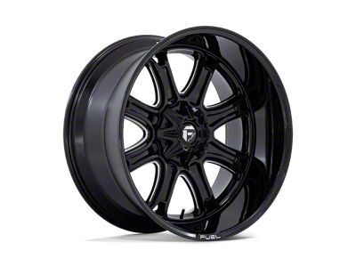 Fuel Wheels Darkstar Gloss Black Milled 8-Lug Wheel; 22x10; 10mm Offset (08-10 F-250 Super Duty)