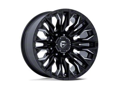 Fuel Wheels Flame Gloss Black Milled 8-Lug Wheel; 20x9; 1mm Offset (08-10 F-250 Super Duty)