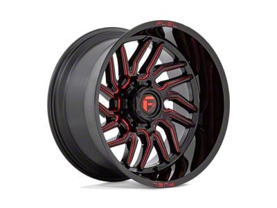 Fuel Wheels Hurricane Gloss Black Milled with Red Tint 8-Lug Wheel; 20x10; -18mm Offset (08-10 F-250 Super Duty)