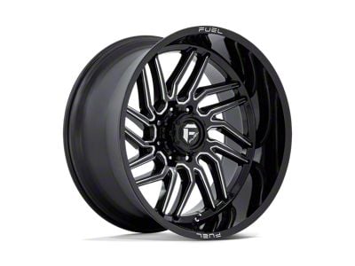 Fuel Wheels Hurricane Gloss Black Milled 8-Lug Wheel; 24x12; -44mm Offset (08-10 F-250 Super Duty)