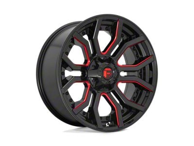 Fuel Wheels Rage Gloss Black with Red Tinted Clear 8-Lug Wheel; 24x12; -44mm Offset (08-10 F-250 Super Duty)