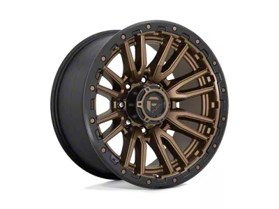 Fuel Wheels Rebel Matte Bronze with Black Bead Ring 8-Lug Wheel; 20x10; -18mm Offset (08-10 F-250 Super Duty)