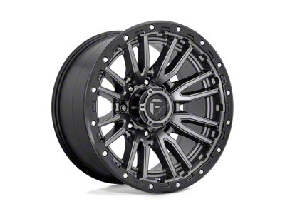 Fuel Wheels Rebel Matte Gunmetal with Black Bead Ring 8-Lug Wheel; 20x10; -18mm Offset (08-10 F-250 Super Duty)