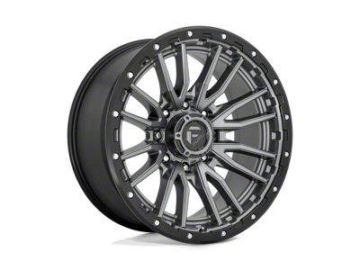 Fuel Wheels Rebel Matte Gunmetal with Black Bead Ring 8-Lug Wheel; 22x10; -18mm Offset (08-10 F-250 Super Duty)