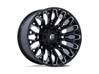 Fuel Wheels Strike Gloss Black Milled 8-Lug Wheel; 20x9; 1mm Offset (08-10 F-250 Super Duty)