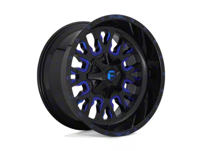 Fuel Wheels Stroke Gloss Black with Blue Tinted Clear 8-Lug Wheel; 20x10; -18mm Offset (08-10 F-250 Super Duty)