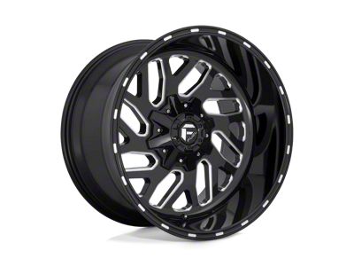 Fuel Wheels Triton Gloss Black Milled 8-Lug Wheel; 22x12; -43mm Offset (08-10 F-250 Super Duty)