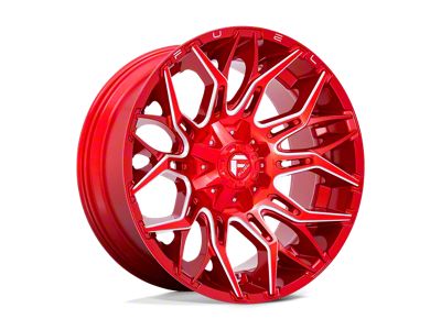 Fuel Wheels Twitch Candy Red Milled 8-Lug Wheel; 22x10; -18mm Offset (08-10 F-250 Super Duty)