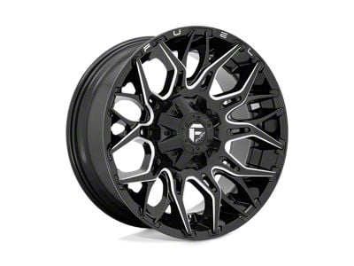 Fuel Wheels Twitch Glossy Black Milled 8-Lug Wheel; 20x10; -18mm Offset (08-10 F-250 Super Duty)