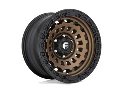 Fuel Wheels Zephyr Matte Bronze with Black Bead Ring 8-Lug Wheel; 17x9; -12mm Offset (08-10 F-250 Super Duty)