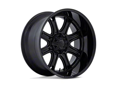 Fuel Wheels Darkstar Matte Black with Gloss Black Lip 8-Lug Wheel; 20x10; -18mm Offset (08-10 F-350 Super Duty SRW)