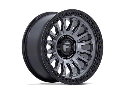 Fuel Wheels Rincon Matte Gunmetal with Black Lip 8-Lug Wheel; 20x9; 1mm Offset (08-10 F-350 Super Duty SRW)