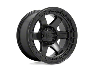 Fuel Wheels Block Matte Black with Black Ring 6-Lug Wheel; 18x9; 20mm Offset (09-14 F-150)