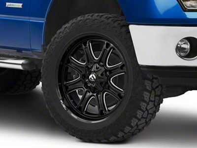 Fuel Wheels Darkstar Gloss Black Milled 6-Lug Wheel; 22x9; 1mm Offset (09-14 F-150)