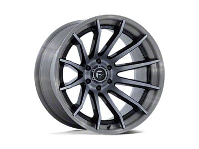 Fuel Wheels Fusion Forged Burn Gloss Black Brushed Dark Tinted Clear 6-Lug Wheel; 24x12; -44mm Offset (09-14 F-150)