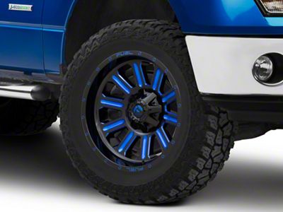 Fuel Wheels Hardline Gloss Black with Blue Tinted Clear 6-Lug Wheel; 20x9; 2mm Offset (09-14 F-150)