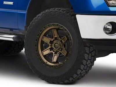 Fuel Wheels Kicker Matte Bronze with Black Bead Ring 6-Lug Wheel; 17x9; -12mm Offset (09-14 F-150)