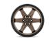 Fuel Wheels Kicker Matte Bronze with Black Bead Ring 6-Lug Wheel; 20x9; 1mm Offset (09-14 F-150)