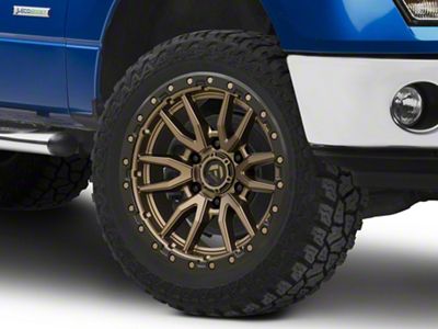 Fuel Wheels Rebel Matte Bronze with Black Bead Ring 6-Lug Wheel; 22x9; 20mm Offset (09-14 F-150)