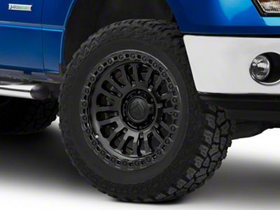 Fuel Wheels Rincon Matte Black with Gloss Black Lip 6-Lug Wheel; 20x10; -18mm Offset (09-14 F-150)