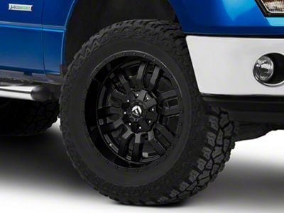 Fuel Wheels Sledge Matte Black with Gloss Black Lip 6-Lug Wheel; 20x12; -45mm Offset (09-14 F-150)