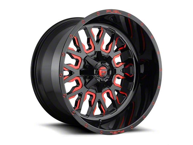 Fuel Wheels Stroke Gloss Black Red Tinted Clear 6-Lug Wheel; 24x14; -75mm Offset (09-14 F-150)