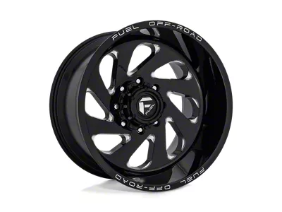 Fuel Wheels Vortex Gloss Black Milled 6-Lug Wheel; 22x12; -44mm Offset (09-14 F-150)