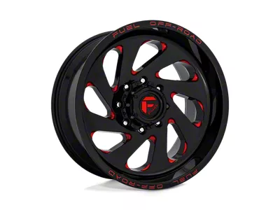 Fuel Wheels Vortex Gloss Black with Red Tinted Clear 6-Lug Wheel; 20x12; -44mm Offset (09-14 F-150)