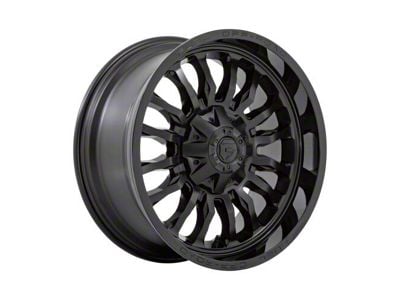 Fuel Wheels Arc Matte Black with Gloss Black Lip 5-Lug Wheel; 20x9; 1mm Offset (09-18 RAM 1500)