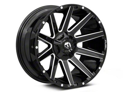 Fuel Wheels Contra Gloss Black Milled 5-Lug Wheel; 20x9; 20mm Offset (09-18 RAM 1500)