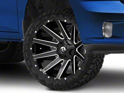 Fuel Wheels Contra Gloss Black Milled 5-Lug Wheel; 22x12; -44mm Offset (09-18 RAM 1500)