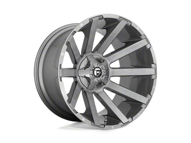 Fuel Wheels Contra Platinum Brushed Gunmetal with Tinted Clear 5-Lug Wheel; 22x10; -18mm Offset (09-18 RAM 1500)